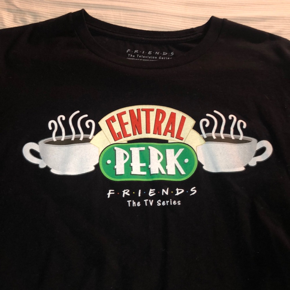 Friends Black Crop Tee